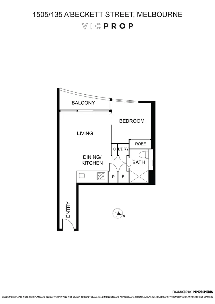 Floorplan of Homely apartment listing, 1505/135 Abeckett Street, Melbourne VIC 3000