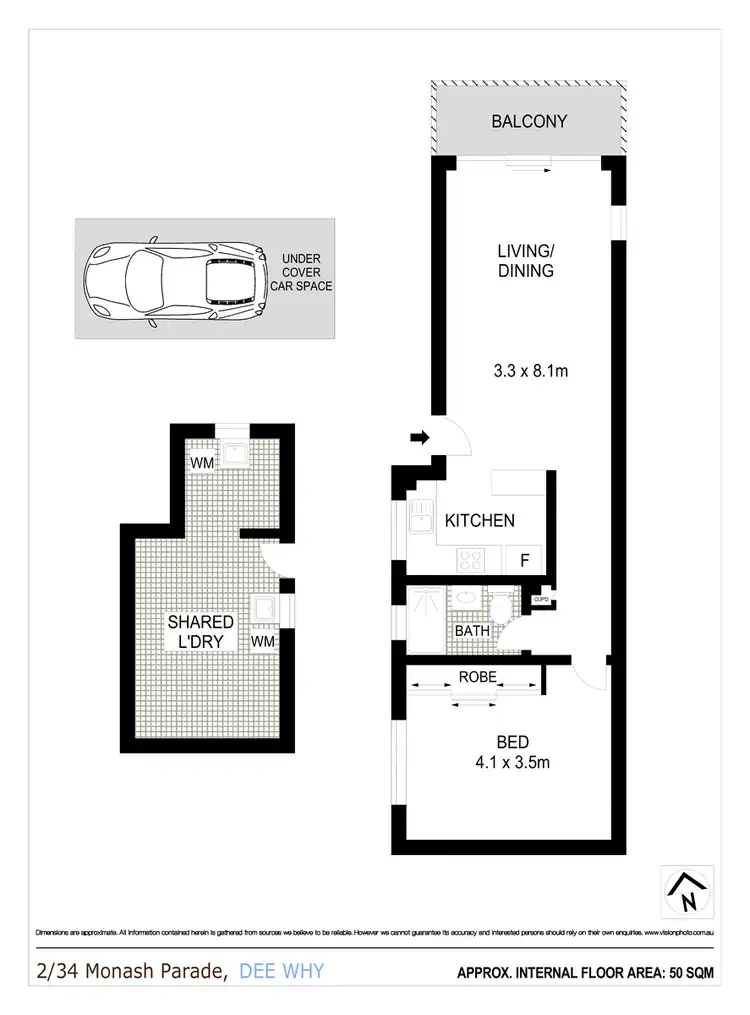 Floorplan of Homely apartment listing, 2/34 Monash Parade, Dee Why NSW 2099