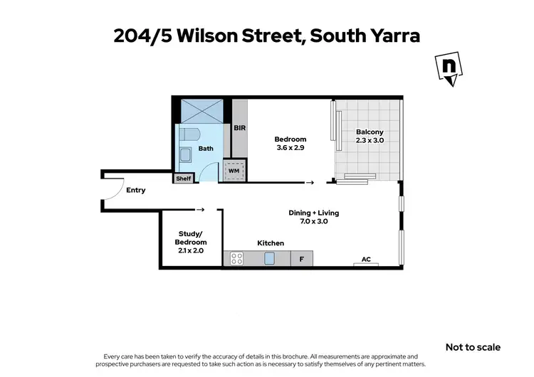Floorplan of Homely apartment listing, 204/5 Wilson Street, South Yarra VIC 3141