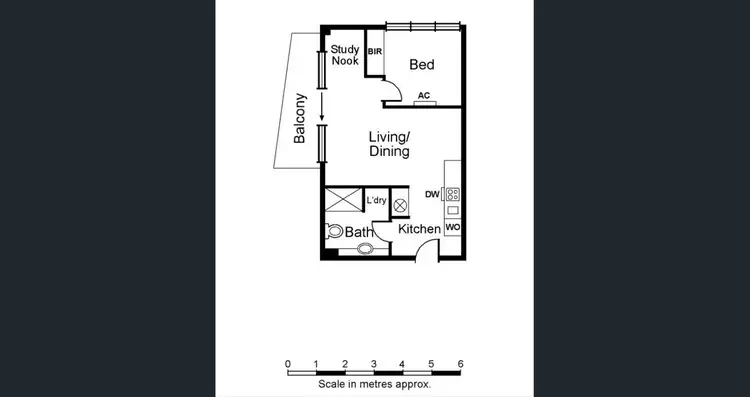 Floorplan of Homely apartment listing, 3505/288 Spencer Street, Melbourne VIC 3000