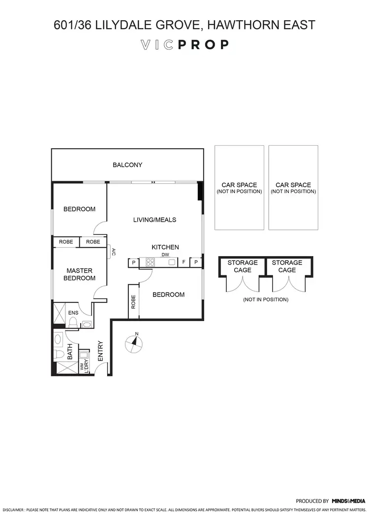 Floorplan of Homely apartment listing, 601/36 Lilydale Grove, Hawthorn East VIC 3123