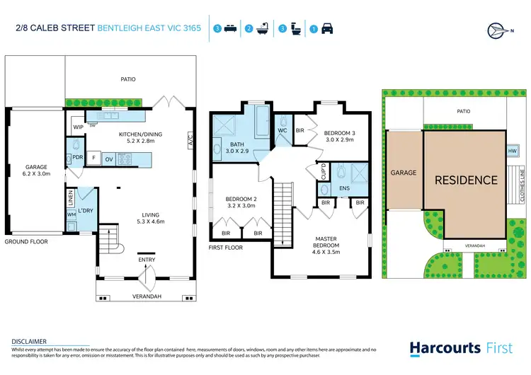 Floorplan of Homely townhouse listing, 2/8 Caleb Street, Bentleigh East VIC 3165