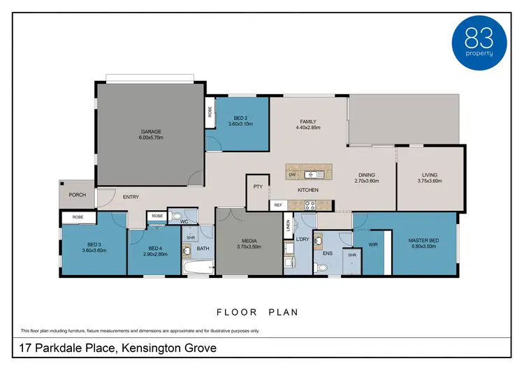 Floorplan of Homely house listing, 17 Parkdale Place, Kensington Grove QLD 4341