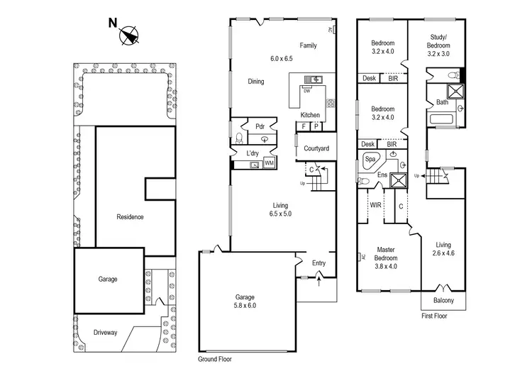 Floorplan of Homely townhouse listing, 58A Milan Street, Mentone VIC 3194