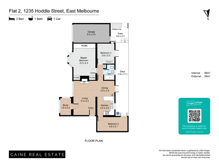Floorplan of Homely apartment listing, 2/1235 Hoddle Street, East Melbourne VIC 3002