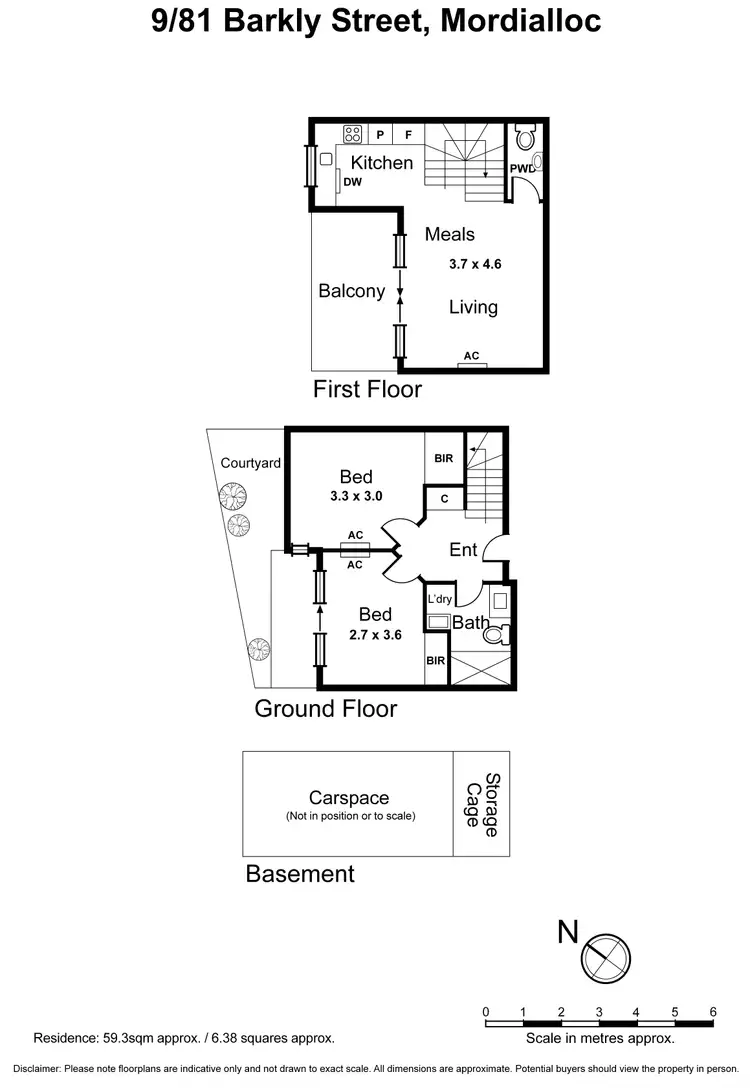 Floorplan of Homely apartment listing, 9/81 Barkly Street, Mordialloc VIC 3195