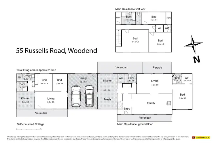 Floorplan of Homely house listing, 55 Russells Road, Woodend North VIC 3442