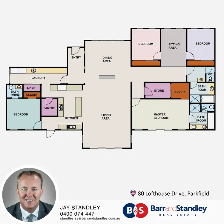 Floorplan of Homely house listing, 80 Lofthouse Dr, Parkfield WA 6233