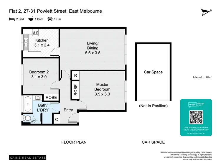 Floorplan of Homely apartment listing, 2/27 Powlett Street, East Melbourne VIC 3002