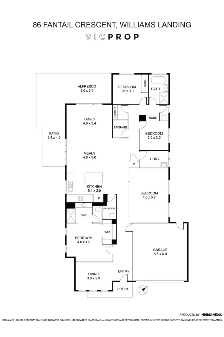 Floorplan of Homely house listing, 86 Fantail Crescent, Williams Landing VIC 3027