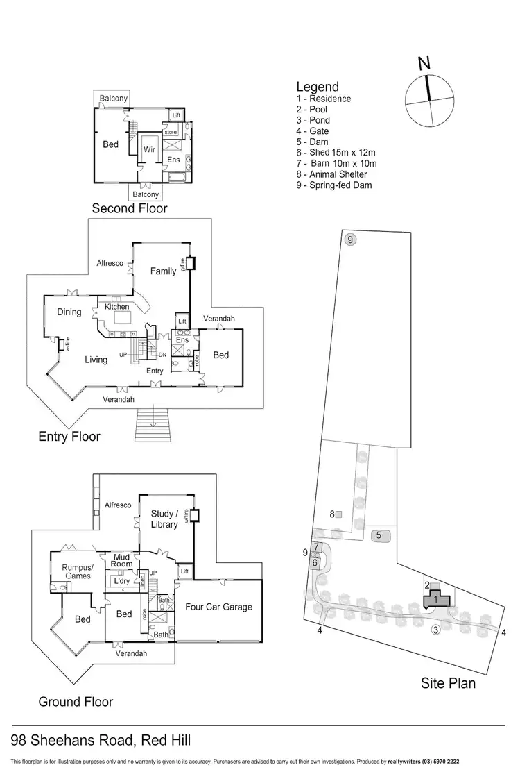 Floorplan of Homely rural property listing, 98 Sheehans Road, Red Hill VIC 3937