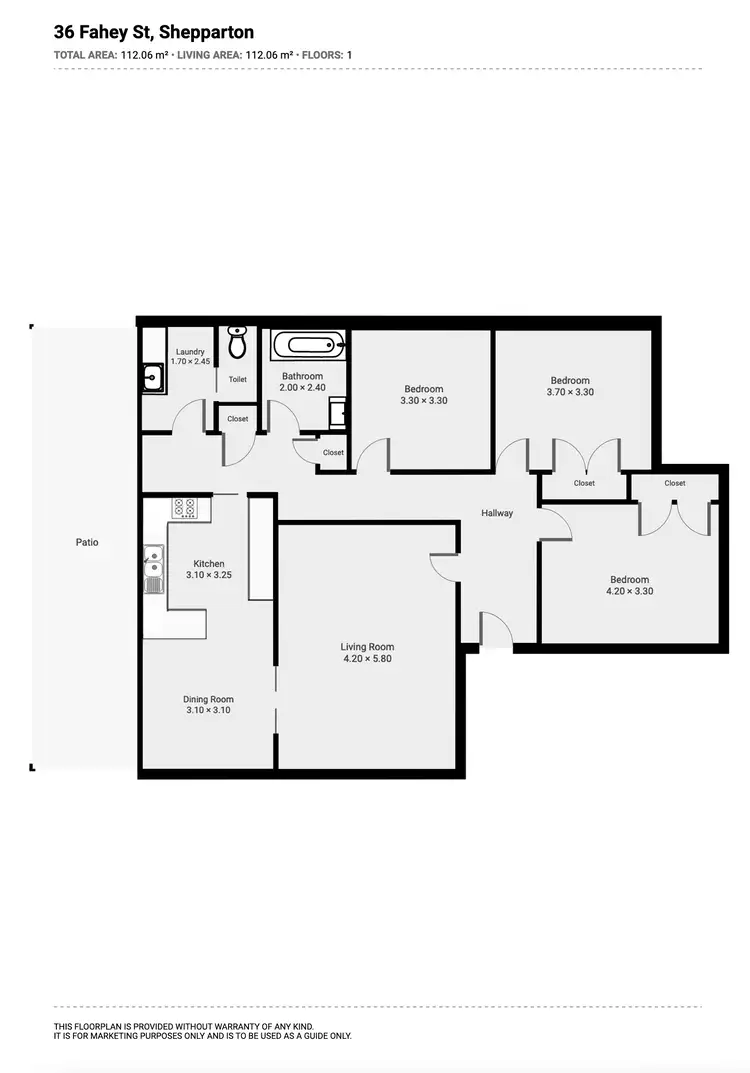 Floorplan of Homely house listing, 36 Fahey Street, Shepparton VIC 3630