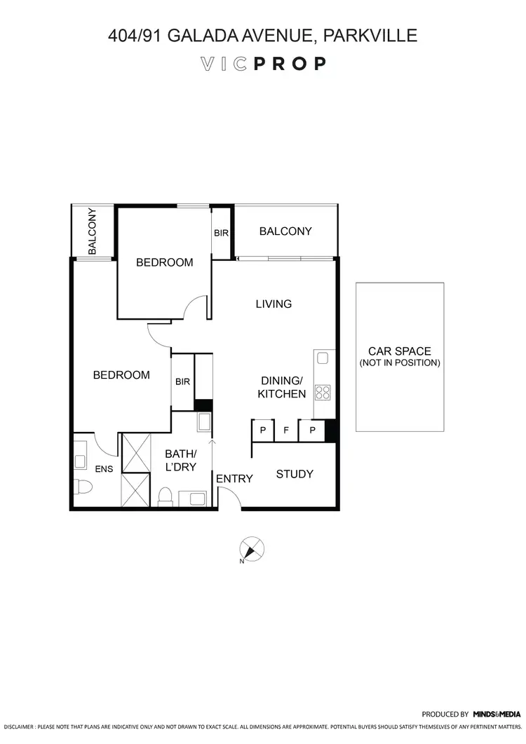 Floorplan of Homely apartment listing, 404/91 Galada Avenue, Parkville VIC 3052