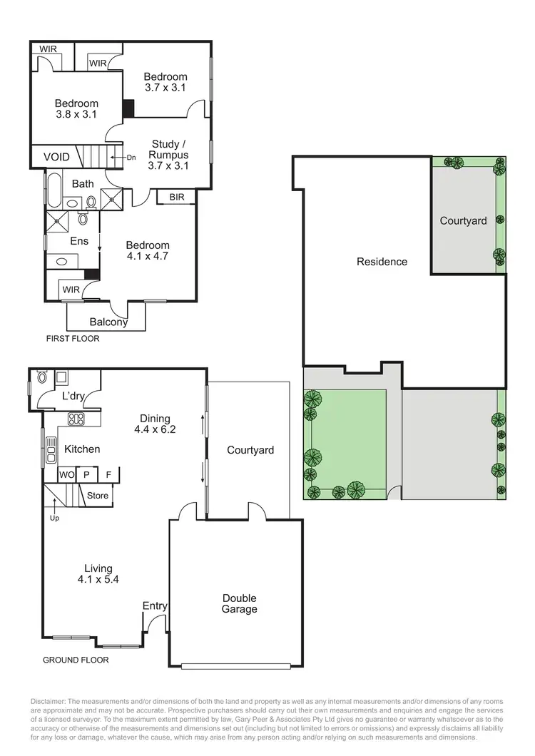 Floorplan of Homely townhouse listing, 1/5 Moon Street, Brighton East VIC 3187