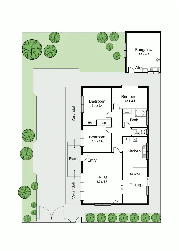 Floorplan of Homely house listing, 50 Perth Street, Prahran VIC 3181
