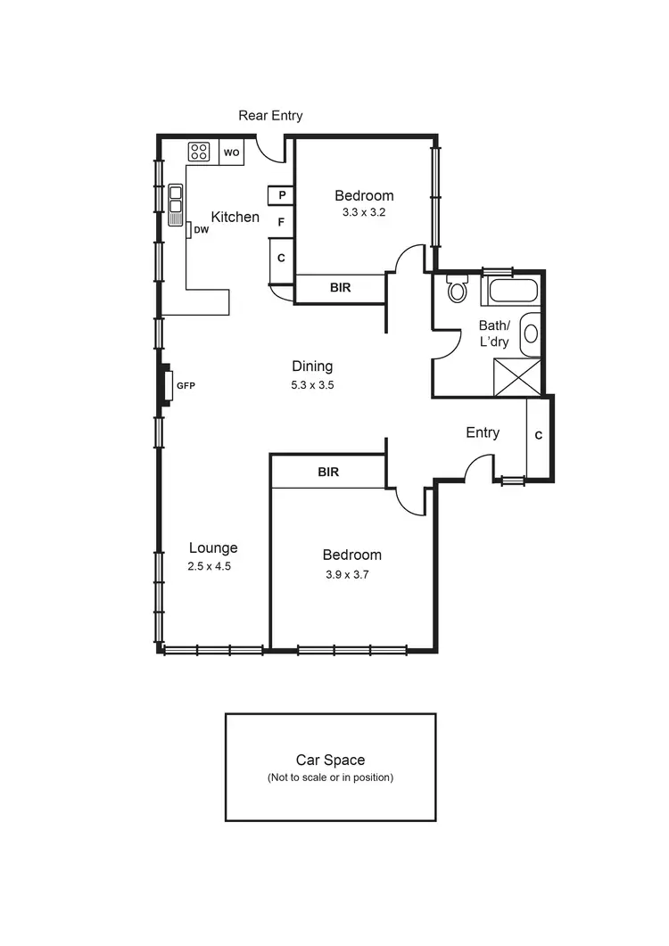Floorplan of Homely apartment listing, 2/21 Dawson Avenue, Brighton VIC 3186