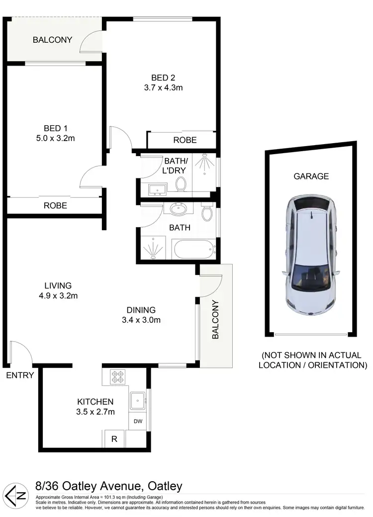 Floorplan of Homely unit listing, 8/36 Oatley Avenue, Oatley NSW 2223