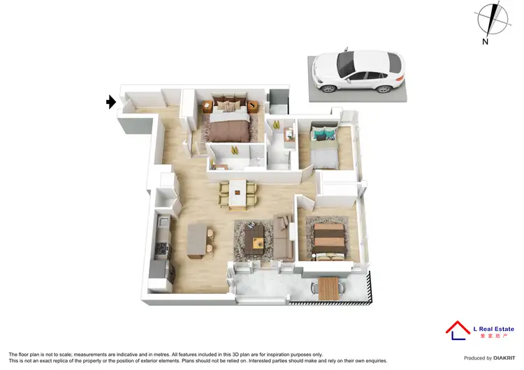 Floorplan of Homely apartment listing, 2207/33 Rose Lane, Melbourne VIC 3000