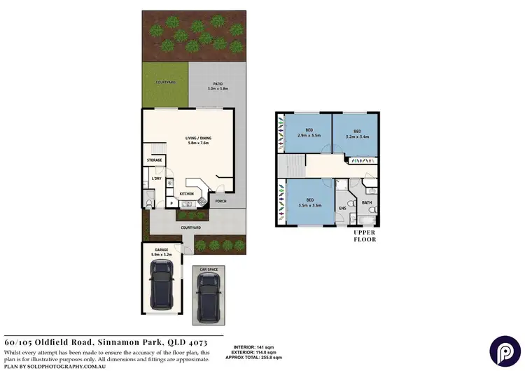 Floorplan of Homely townhouse listing, 60/105 Oldfield Road, Sinnamon Park QLD 4073