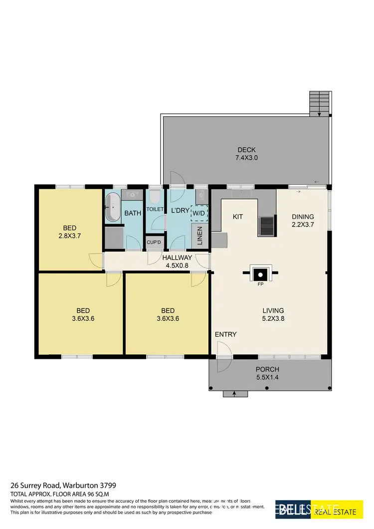 Floorplan of Homely house listing, 26 Surrey Road, Warburton VIC 3799