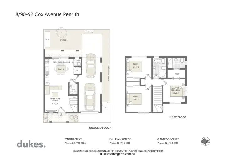 Floorplan of Homely townhouse listing, 8/90-92 Cox Avenue, Penrith NSW 2750