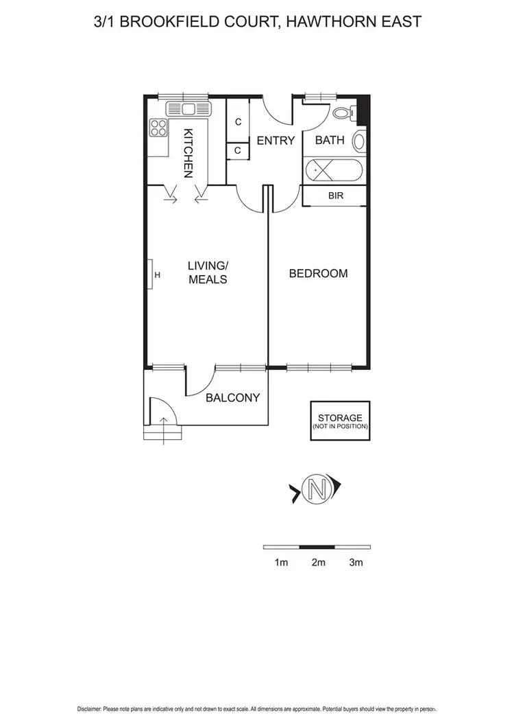 Floorplan of Homely unit listing, 3/1 Brookfield Court, Hawthorn East VIC 3123