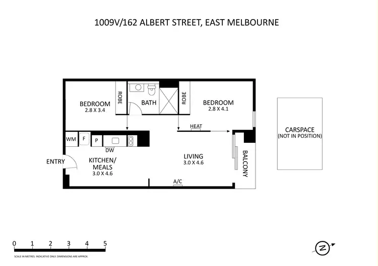 Floorplan of Homely apartment listing, 1009V/162 Albert Street, East Melbourne VIC 3002