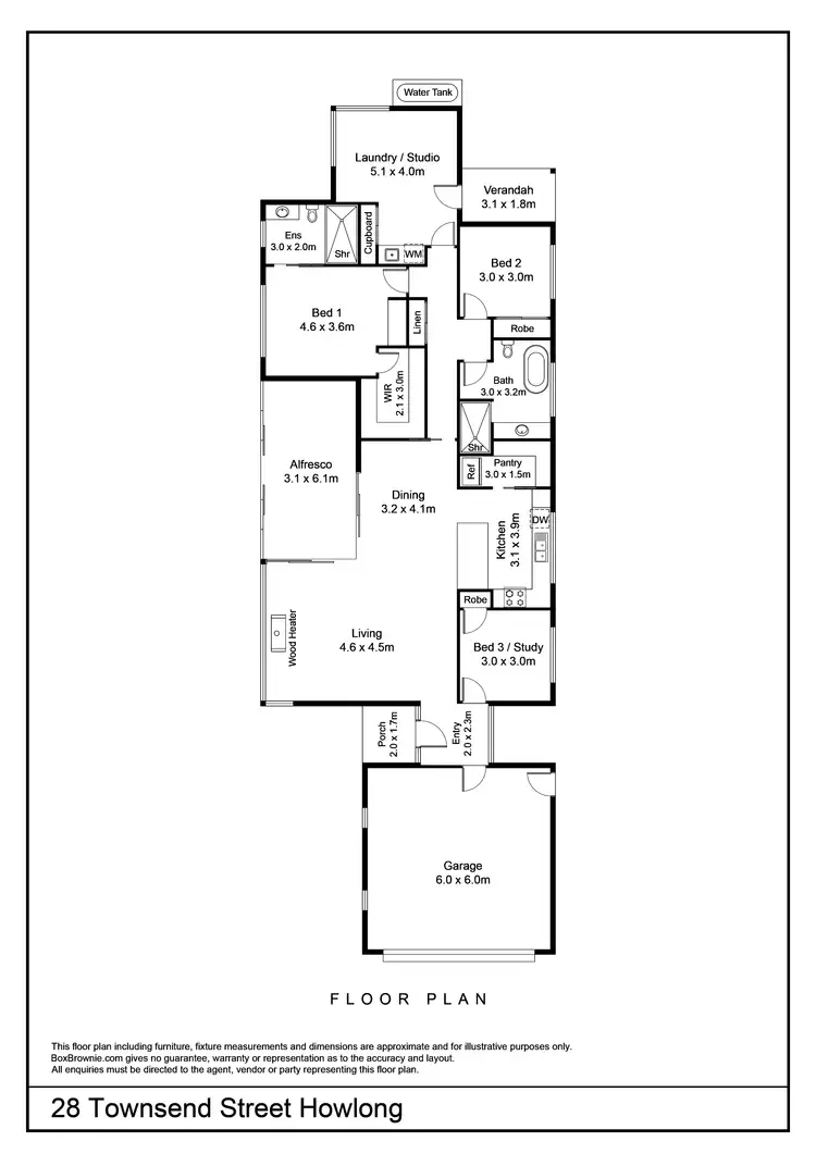 Floorplan of Homely house listing, 28 Townsend Street, Howlong NSW 2643
