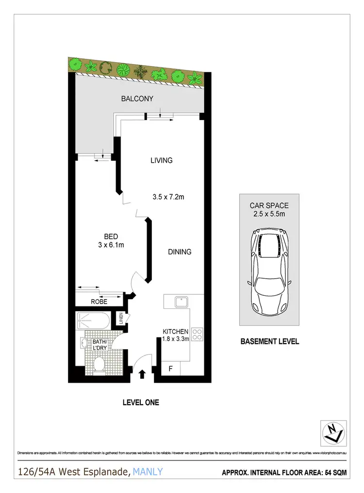 Floorplan of Homely apartment listing, 126/54A West Esplanade, Manly NSW 2095