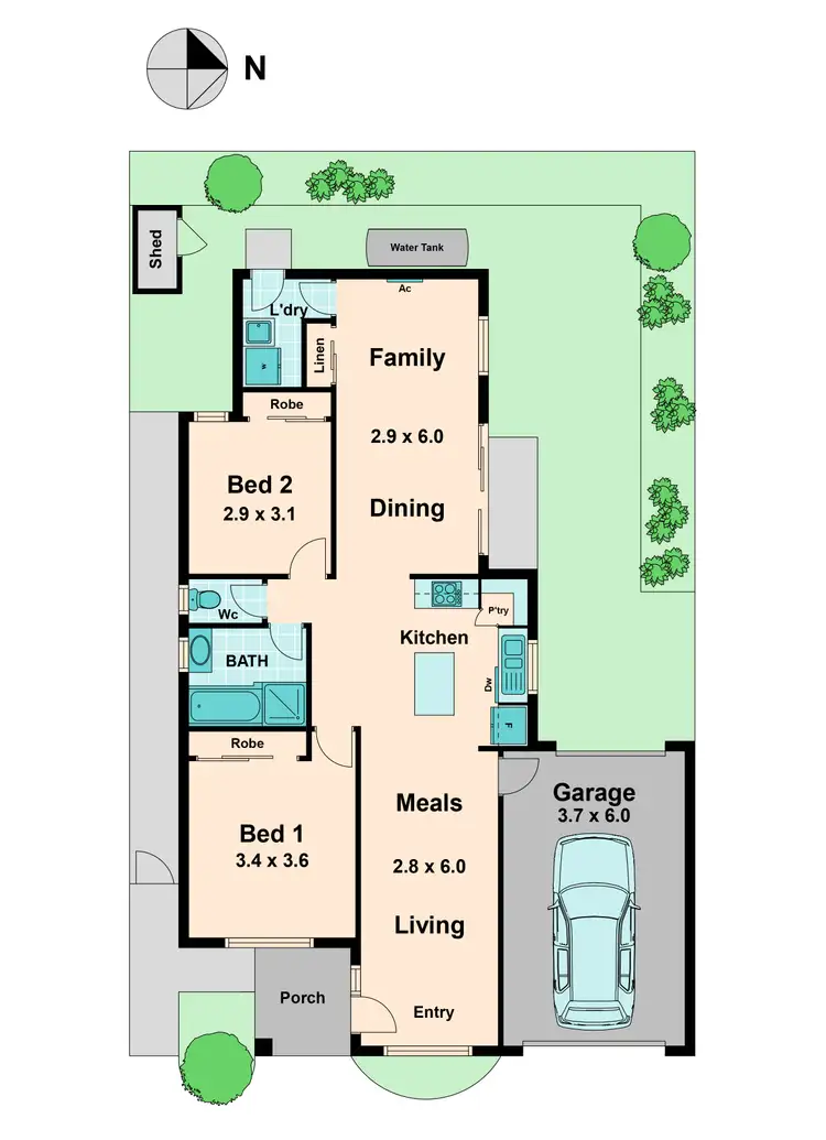 Floorplan of Homely unit listing, 3/27 Green Street, Kilmore VIC 3764