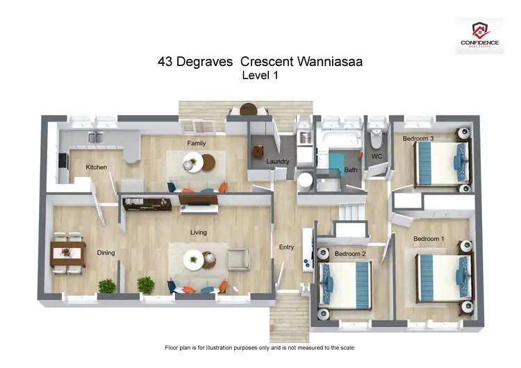 Floorplan of Homely house listing, 43 Degraves Crescent, Wanniassa ACT 2903
