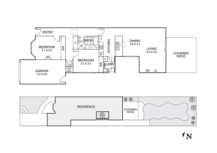 Floorplan of Homely unit listing, 58b Rae Avenue, Edithvale VIC 3196