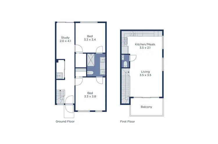 Floorplan of Homely townhouse listing, 1/8 Pine Crescent, Boronia VIC 3155