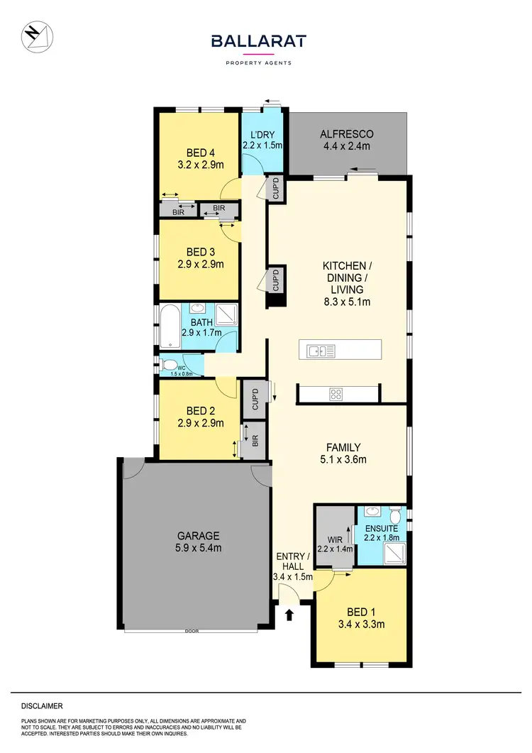 Floorplan of Homely house listing, 3 Eyckens Road, Lucas VIC 3350