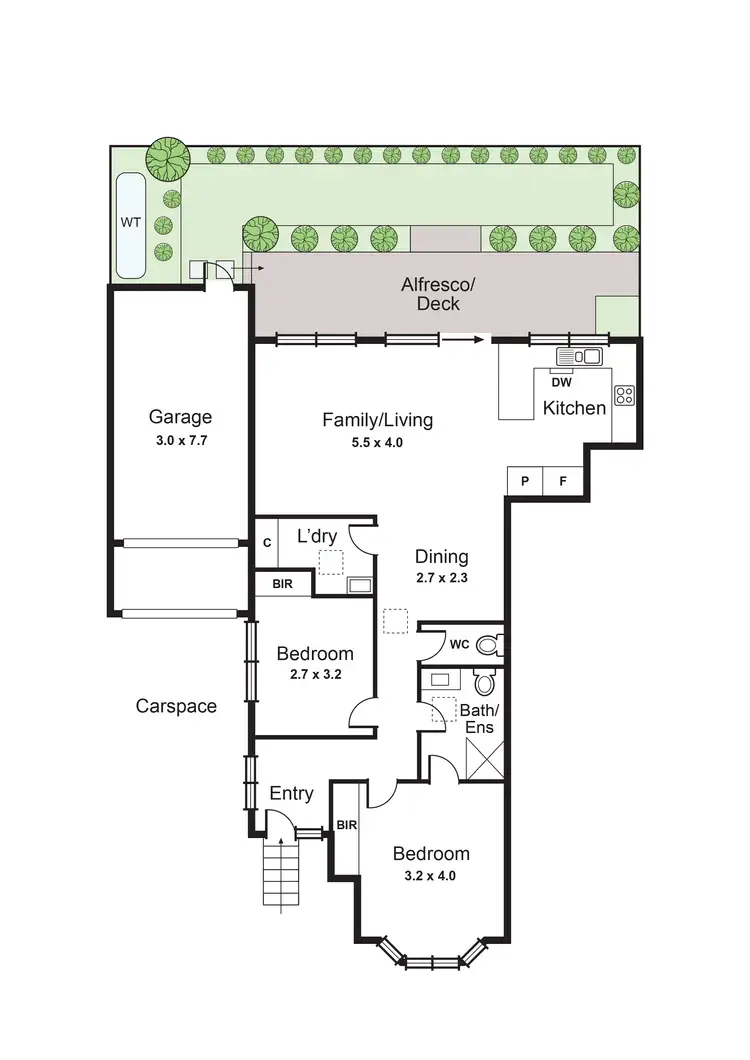 Floorplan of Homely unit listing, 3/16 Wembley Grove, Mckinnon VIC 3204