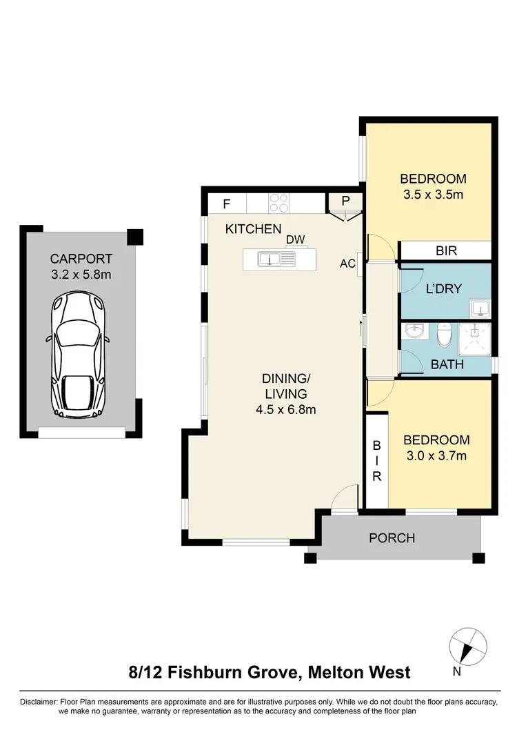 Floorplan of Homely unit listing, 8/12 Fishburn Grove, Harkness VIC 3337