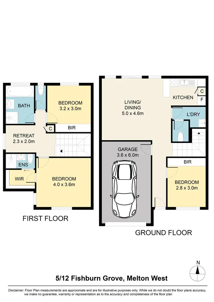 Floorplan of Homely townhouse listing, 5/12 Fishburn Grove, Harkness VIC 3337