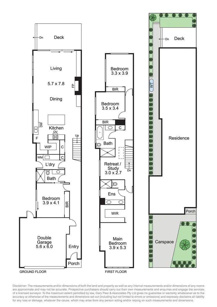 Floorplan of Homely townhouse listing, 3a Weber Street, Brighton East VIC 3187