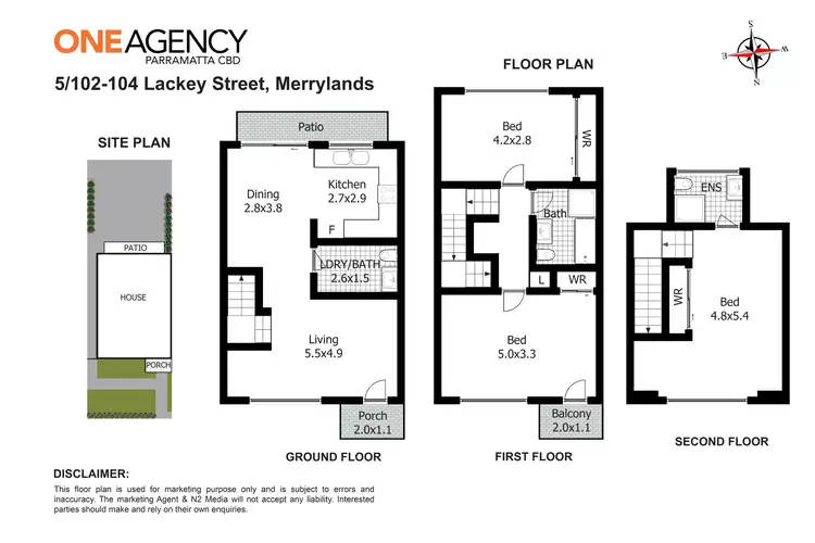 Floorplan of Homely townhouse listing, 5/102-104 Lackey Street, Merrylands NSW 2160