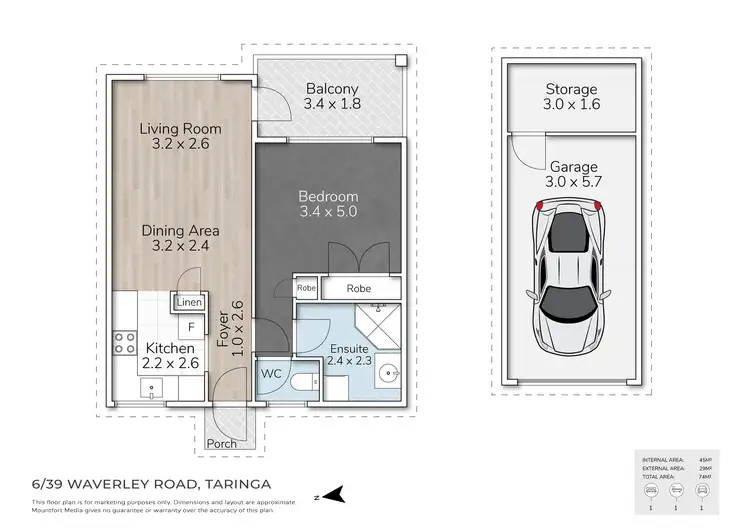 Floorplan of Homely unit listing, 6/39 Waverley Road, Taringa QLD 4068