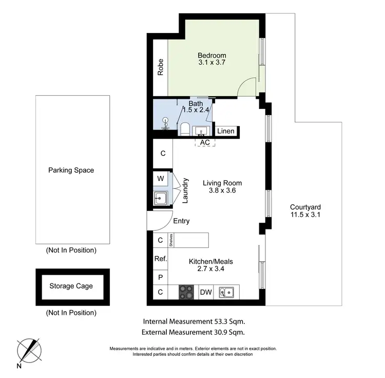 Floorplan of Homely apartment listing, 1/46 Fehon Street, Yarraville VIC 3013