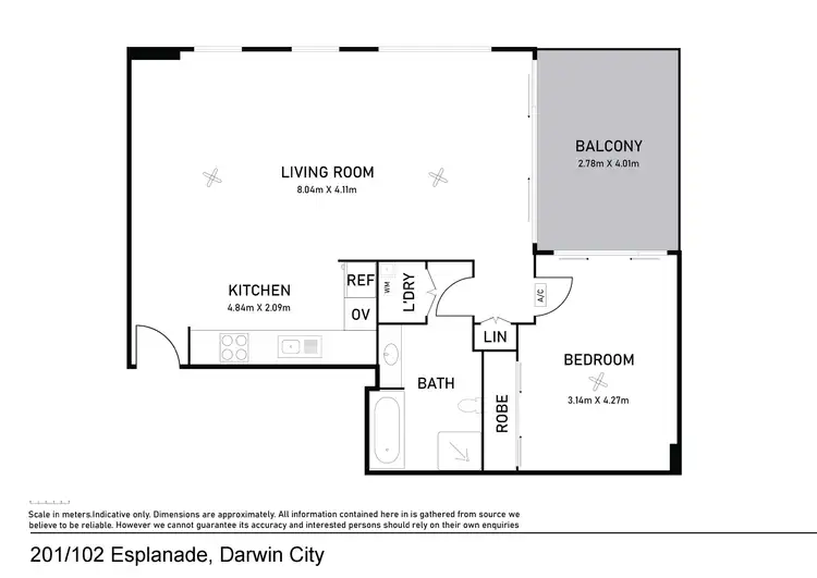 Floorplan of Homely unit listing, 201/102 Esplanade, Darwin City NT 800
