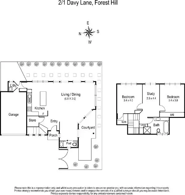 Floorplan of Homely townhouse listing, 2/1 Davy Lane, Forest Hill VIC 3131