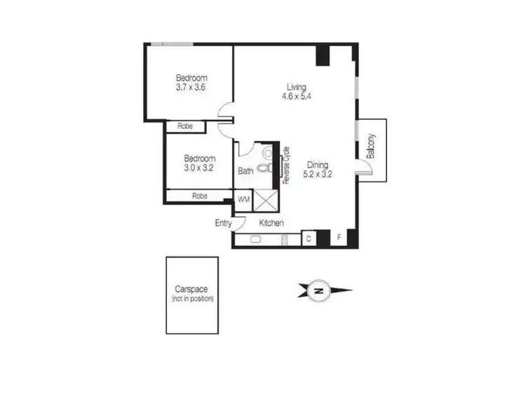 Floorplan of Homely apartment listing, 404M/201 Powlett Street, East Melbourne VIC 3002
