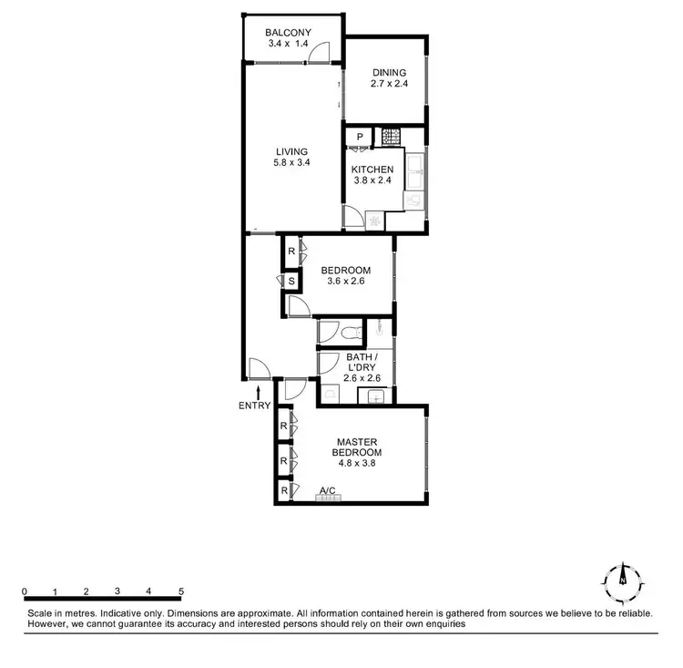 Floorplan of Homely apartment listing, 5/88 Brighton Road, Ripponlea VIC 3185