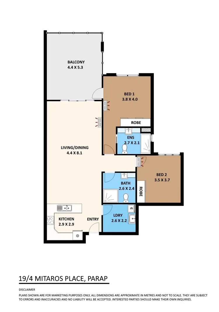Floorplan of Homely unit listing, 19/4 Mitaros Place, Parap NT 820