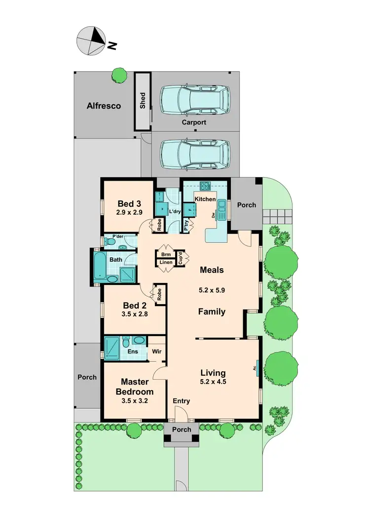 Floorplan of Homely house listing, 1/37A George Street, Kilmore VIC 3764