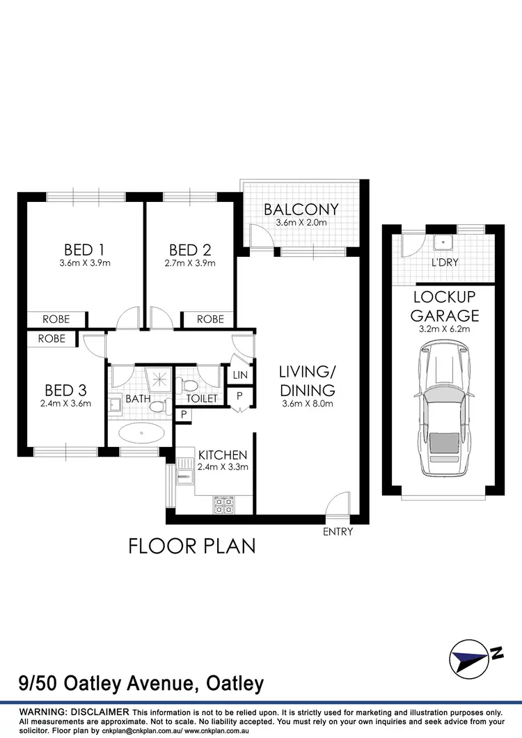 Floorplan of Homely unit listing, 9/50A Oatley Avenue, Oatley NSW 2223