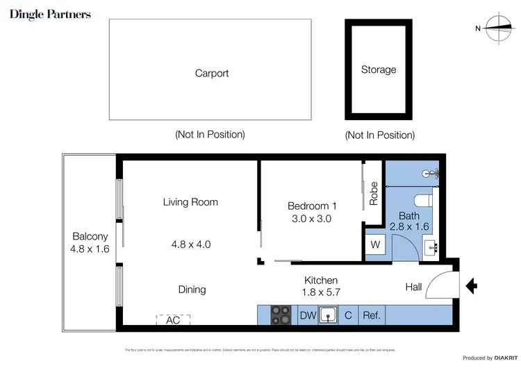 Floorplan of Homely apartment listing, 305/6 Acacia Place, Abbotsford VIC 3067