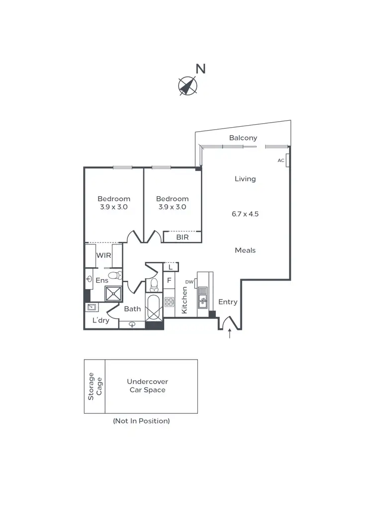 Floorplan of Homely apartment listing, 46/88 Park Street, South Melbourne VIC 3205